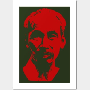 Ho Chi Minh Silhouette - Historical, Vietnamese, Revolutionary, Communist, Anti Imperialist, Vietnam War Posters and Art